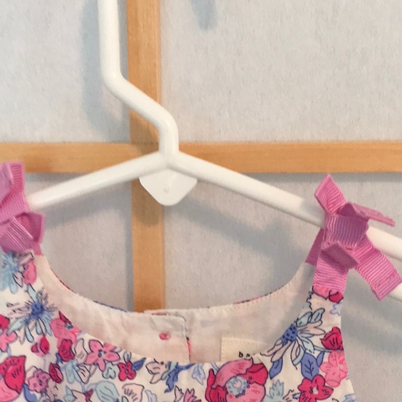 2 Baby Gap Infant Dresses Crisp Cotton Sleeveless Pink Blue - Picture 12 of 12